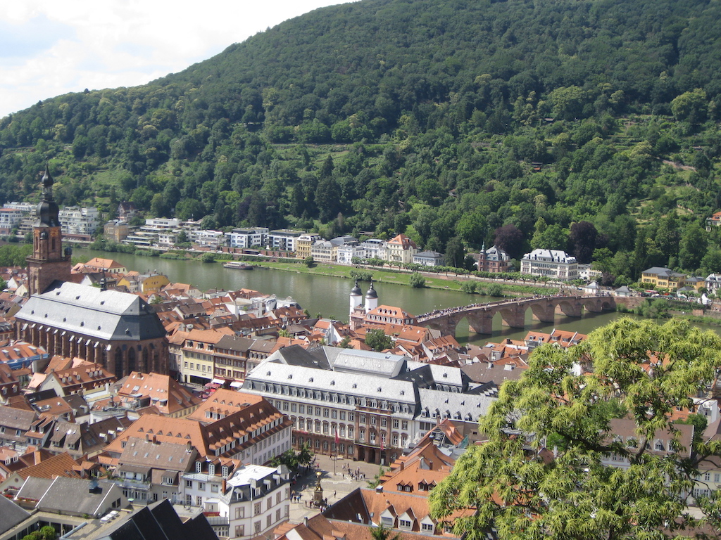 Heidelberg panorama by the Neckar River