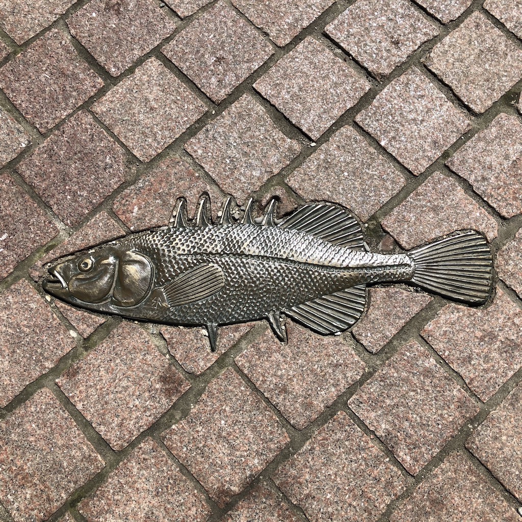 Fish sculpture by Stephen Radmacher.