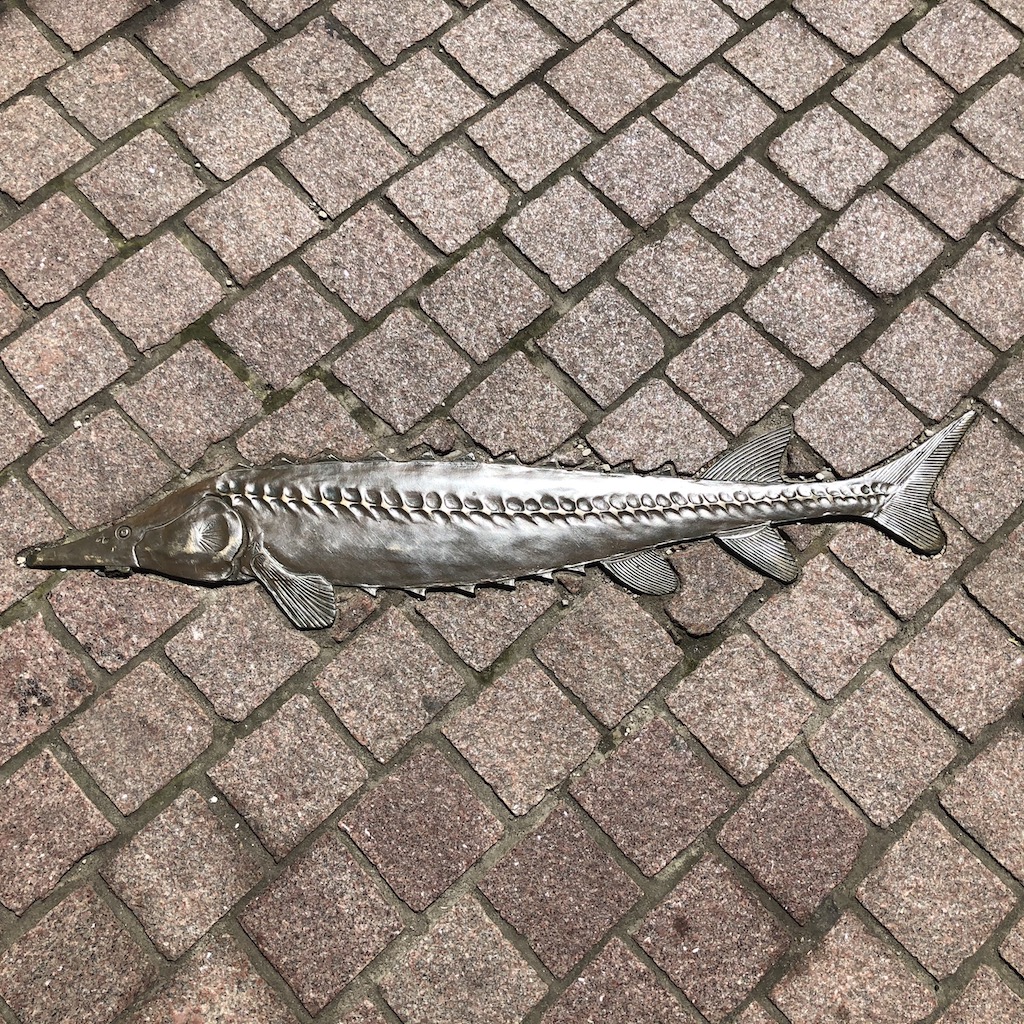 Fish sculpture.