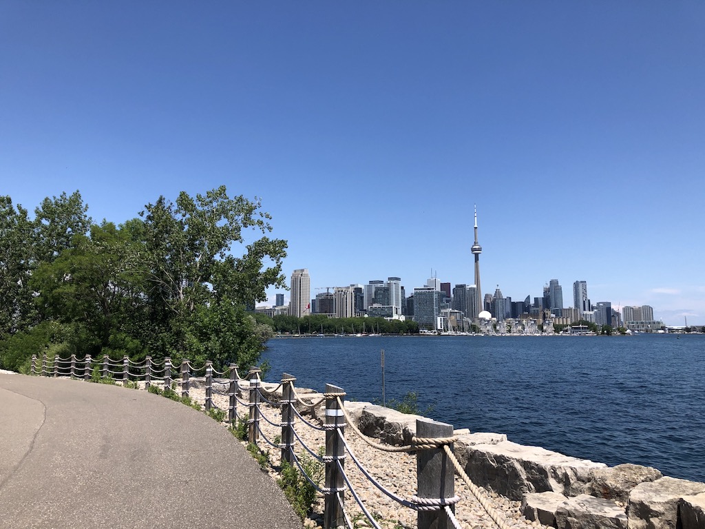 View towards Toronto's city centre