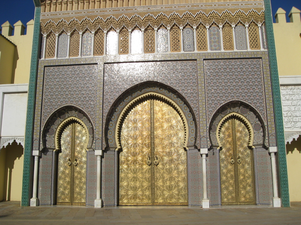 Doors at the Royal Palace, Fez, Morocco.