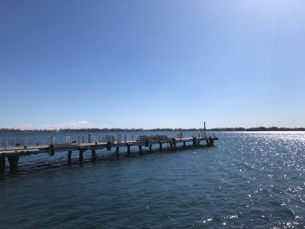 A beautiful day by the pier.