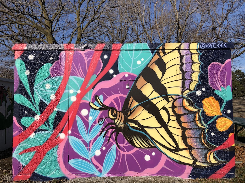 Butterfly mural