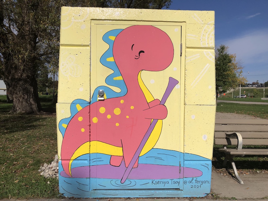 Little dinosaur mural